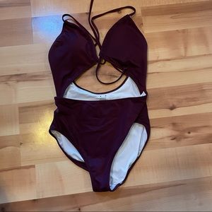 Cutout one piece swimsuit
